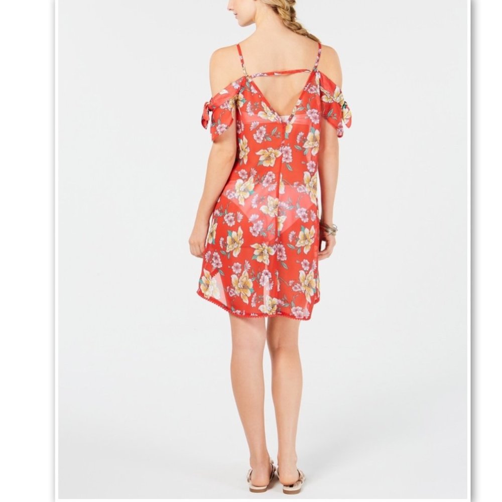 NWT Miken Swim Cover Dress Poppy Citrus Floral - Picture 2 of 3